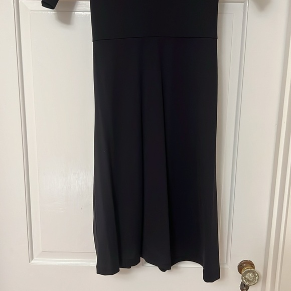 Talbots women’s black short sleeve faux wrap v neck nylon/spandex size S dress - Picture 5 of 6
